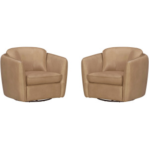 Norwood Renaissance Clay Swivel Glider Accent Chair Two Pack