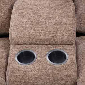 Bruno Plush Tobacco Manual Console Loveseat