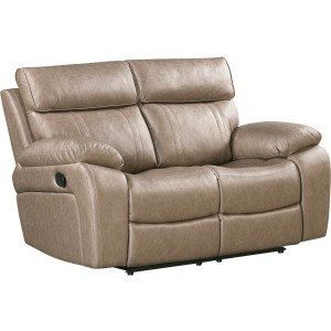 Theon Stokes Toffee Reclining Loveseat