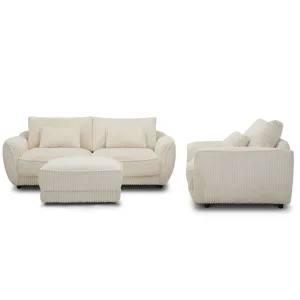 Utopia Mega Ivory Chair and A Half with Lumbar Pillow Two Pack