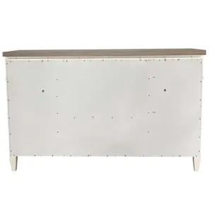 Americana Modern Bedroom King Platform Bed 2 Nightstands and Dresser with Mirror