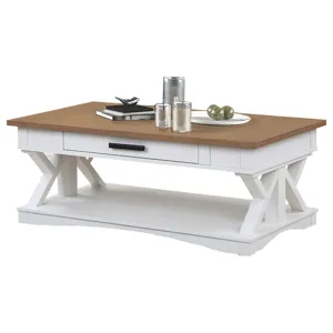Americana Modern Cotton Cocktail Table with 2 End Tables
