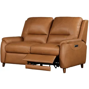 Austin Caramel Cream Power Reclining Sofa and Loveseat