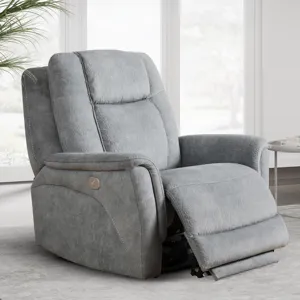 Linus Hudson Grey Zero Gravity Power Recliner Two Pack