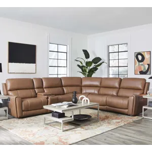 Hancock Apple Cider 6 Piece Zero Gravity Power Reclining Sectional with Power Adjustable Headrests