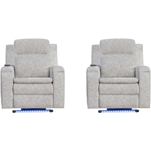 Armstrong Southampton Shore Power Recliner with Heat Massage and Auto-Glide Two Pack