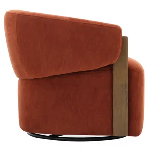Finley Island Rust Swivel Accent Chair Two Pack