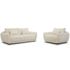 Utopia Mega Ivory Chair and A Half with Lumbar Pillow Two Pack