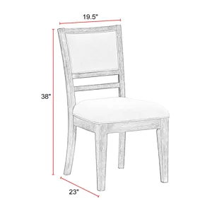 Breckenridge Dining 78 Inch Rectangular Table with 4 Upholstered Chairs and Buffet Server