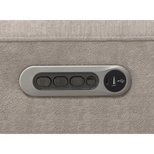 Traxton Jasper Taupe Power Zero Gravity Tilt Console Loveseat P3