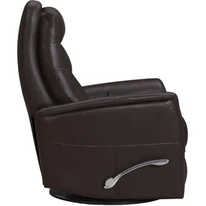 Gemini Milan Brown Manual Swivel Glider Recliner