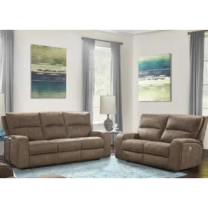 Polaris Kahlua Power Reclining Sofa and Loveseat