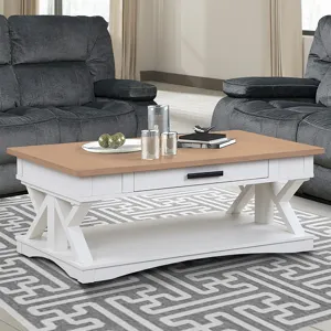 Americana Modern Cotton Cocktail Table with 2 End Tables