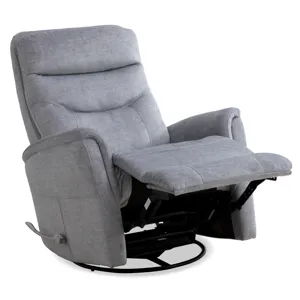 Gemini Capri Silver Swivel Glider Recliner Two Pack