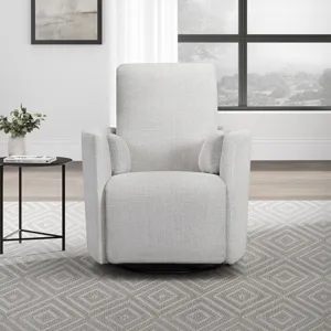 Turner Acadia White Manual Swivel Glider Recliner