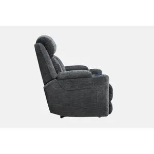 Dalton Lucky Charcoal Power Reclining Sofa Loveseat and Recliner