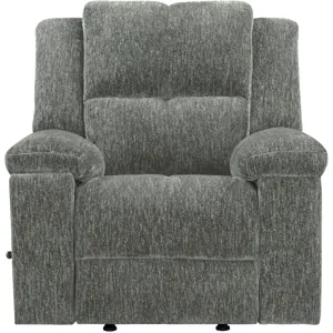 Bronco Plush Charcoal Manual Rocker Recliner