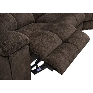 Bronco Plush Umber Manual Right Arm Facing Recliner
