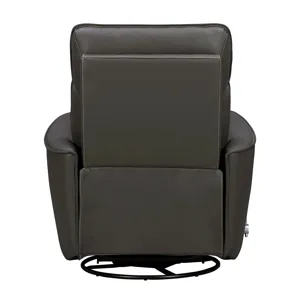 Roxy Abby Dark Grey Manual Swivel Glider Recliner