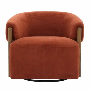 Finley Island Rust Swivel Accent Chair Two Pack