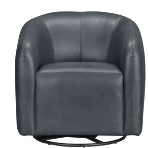 Como Renaissance Blue Swivel Glider Accent Chair