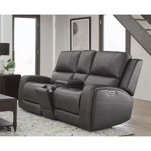 Belmont Autumn Fog Zero Gravity Power Reclining Sofa and Loveseat