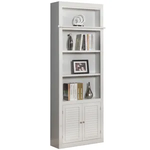 Boca 6 Piece Library Wall with Corner Bookcases