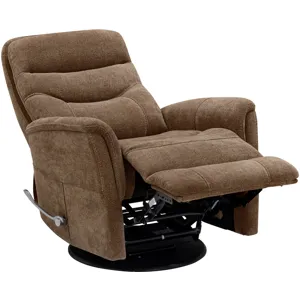 Gemini Snazzy Shiitake Manual Swivel Glider Recliner Two Pack