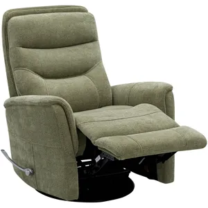 Gemini Snazzy Olive Manual Swivel Glider Recliner Two Pack