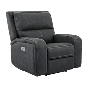 Polaris Slate Power Reclining Sofa and Two Recliners