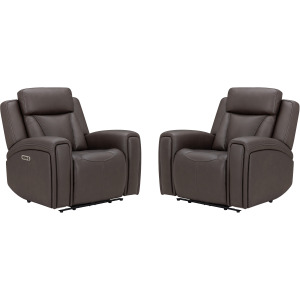 Maveric Bette Coffee Zero Gravity Power Recliner Two Pack