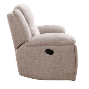 Buster Opal Taupe Manual Reclining Sofa Loveseat and Recliner