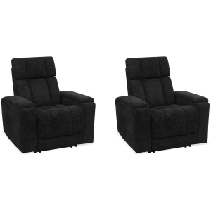 Phoenix Cabot Ebony Zero Gravity Power Recliner with Immersive Audio P3 Two Pack