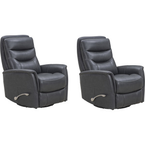 Gemini Milan Navy Manual Swivel Glider Recliner Two Pack