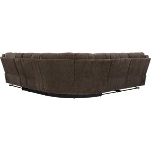 Bronco Plush Umber 6 Piece Modular Manual Reclining Sectional
