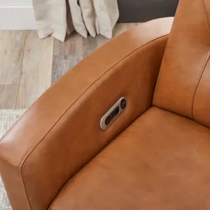 Remmington Vintage Caramel Power Swivel Glider Recliner P2 Two Pack