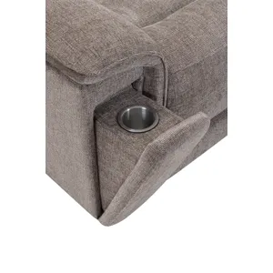 Colton Branson Tweed Power Zero Gravity Sofa and 2 Recliners with Immersive Audio