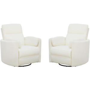 Radius Revel Oyster Power Swivel Glider Recliner Two Pack
