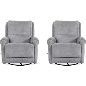 Gentry Shadowplay Manual Swivel Glider Recliner Two Pack