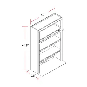Catalina 40 Inch Library Hutch