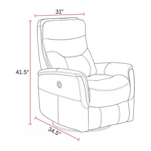 Gemini Flint Power Swivel Glider Recliner Two Pack