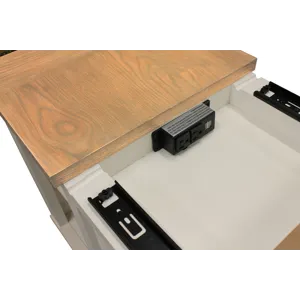 Americana Modern Cotton Lift Top Cocktail Table with 2 Chairside Tables