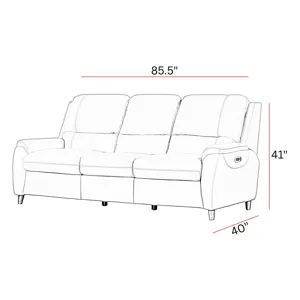 Austin Caramel Cream Power Reclining Sofa and Loveseat