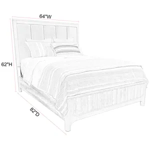 Escape Bedroom Queen Panel Bed with Dresser and Mirror