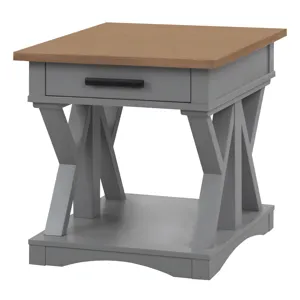 Americana Modern Dove Cocktail Table with 2 End Tables