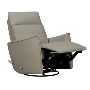 Roxy Abby Light Grey Manual Swivel Glider Recliner