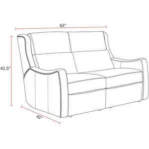 Channing Renaissance Cinnamon Power Zero Gravity Loveseat P3