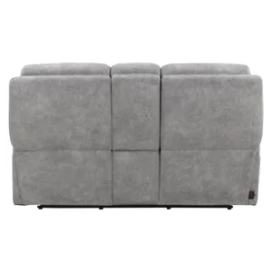 Linus Hudson Grey Power Reclining Sofa and Loveseat