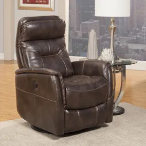 Gemini Truffle Power Swivel Glider Recliner Two Pack