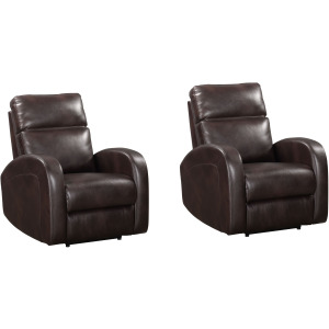 Devin Pebble Brown Power Recliner Two Pack